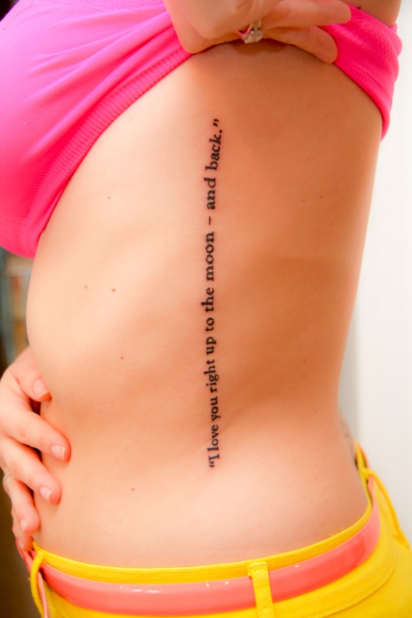 Guess How Much I Love You - Ribcage Tattoo