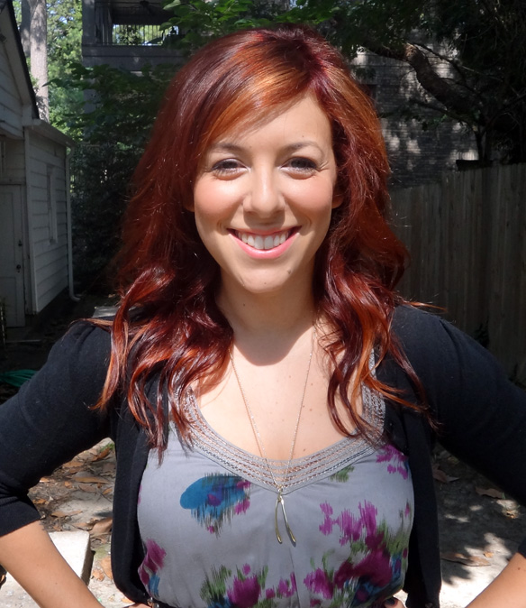 Red Ombre Hair with Waves